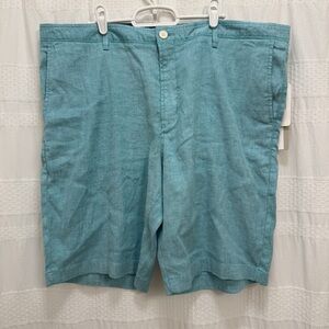 NWT Tommy Bahama Beach Coast Linen Blue Shorts Men’s 40 Flat Front